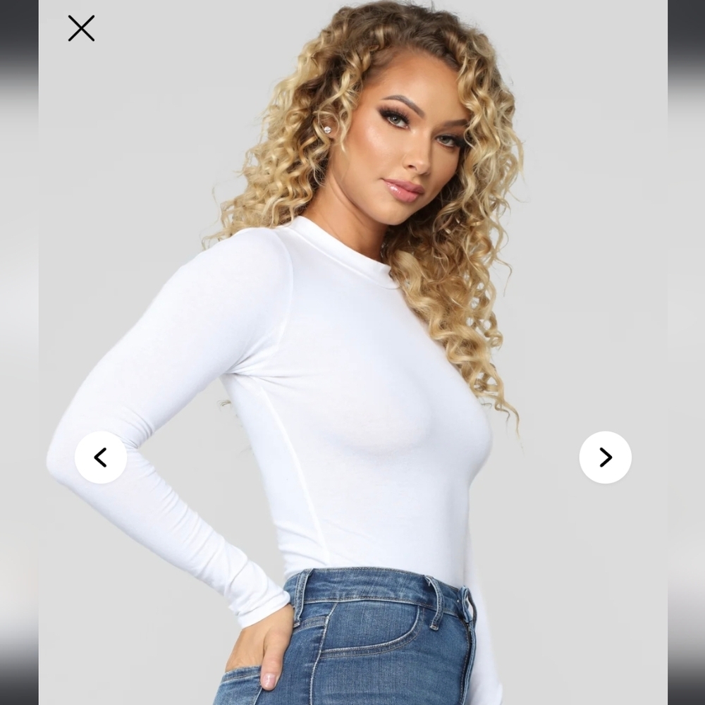 Fashion Nova/Melanie Mock Neck Bodysuit- W Sz Small - Picture 8 of 10